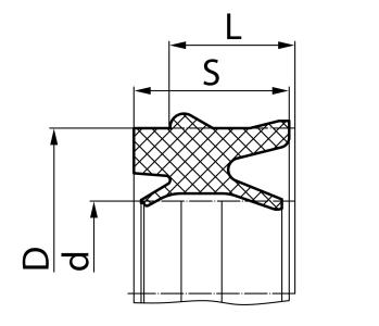 Rod seals Parker EU 