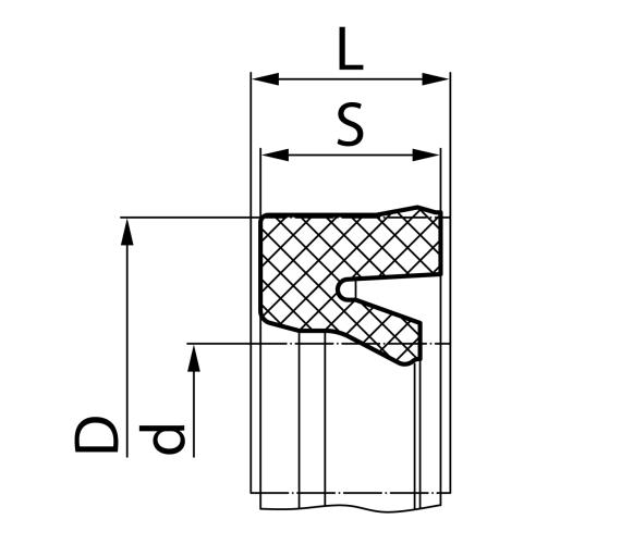 Rod seals Parker E5 
